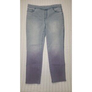 Chicos Jeans Womens Blue Perfect Stretch Girlfriend Slim Leg Ankle sz 2